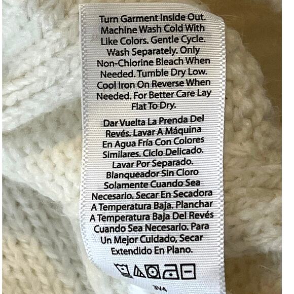 Free Assembly Cable Knit Sweater Womens Size 2XL Ivory Fisherman Chunky Soft - Picture 14 of 14